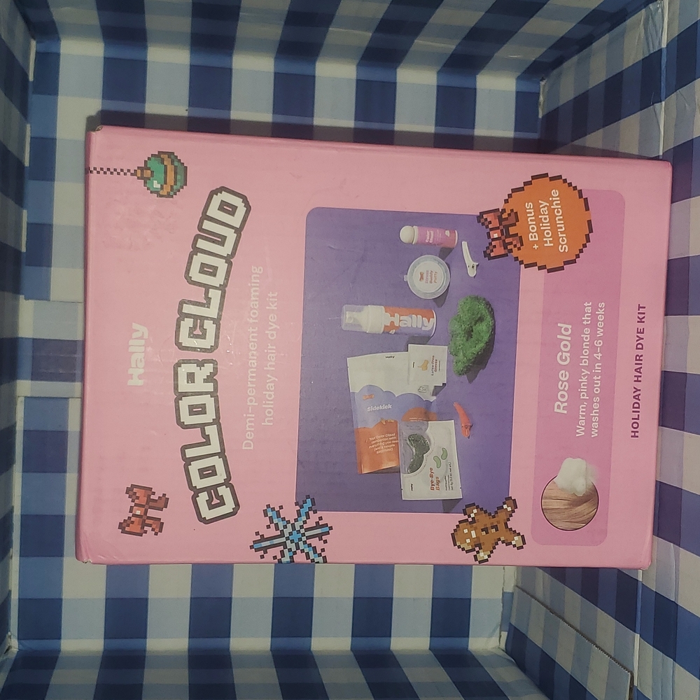 Hally Color Cloud Rose Gold Holiday Hair Dye Kit BNIB